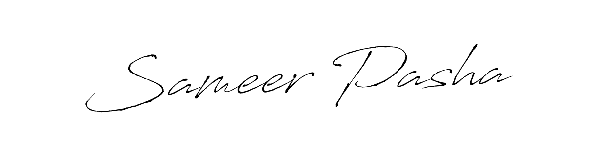 Sameer Pasha stylish signature style. Best Handwritten Sign (Antro_Vectra) for my name. Handwritten Signature Collection Ideas for my name Sameer Pasha. Sameer Pasha signature style 6 images and pictures png