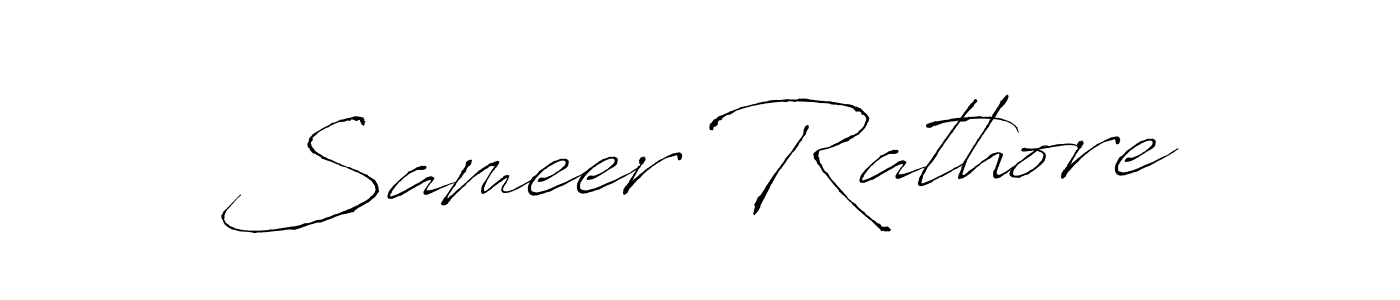 Make a beautiful signature design for name Sameer Rathore. With this signature (Antro_Vectra) style, you can create a handwritten signature for free. Sameer Rathore signature style 6 images and pictures png