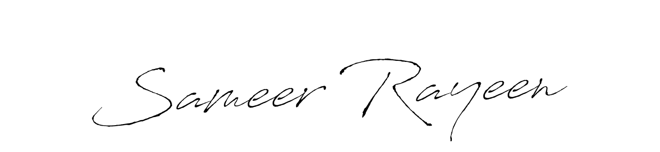 Make a beautiful signature design for name Sameer Rayeen. With this signature (Antro_Vectra) style, you can create a handwritten signature for free. Sameer Rayeen signature style 6 images and pictures png