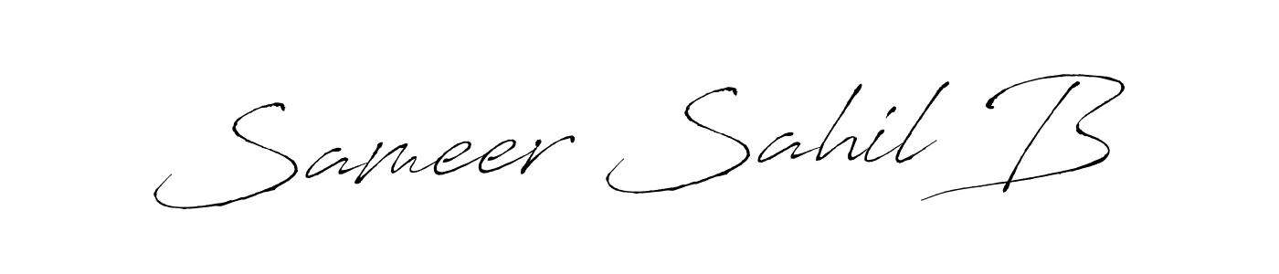 Also we have Sameer Sahil B name is the best signature style. Create professional handwritten signature collection using Antro_Vectra autograph style. Sameer Sahil B signature style 6 images and pictures png