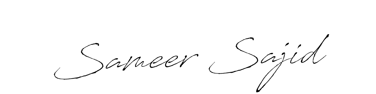 Use a signature maker to create a handwritten signature online. With this signature software, you can design (Antro_Vectra) your own signature for name Sameer Sajid. Sameer Sajid signature style 6 images and pictures png