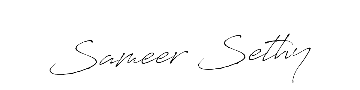 Design your own signature with our free online signature maker. With this signature software, you can create a handwritten (Antro_Vectra) signature for name Sameer Sethy. Sameer Sethy signature style 6 images and pictures png