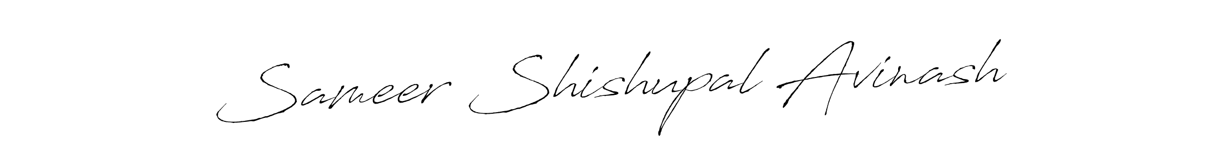 How to make Sameer Shishupal Avinash signature? Antro_Vectra is a professional autograph style. Create handwritten signature for Sameer Shishupal Avinash name. Sameer Shishupal Avinash signature style 6 images and pictures png