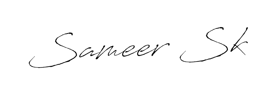 Create a beautiful signature design for name Sameer Sk. With this signature (Antro_Vectra) fonts, you can make a handwritten signature for free. Sameer Sk signature style 6 images and pictures png
