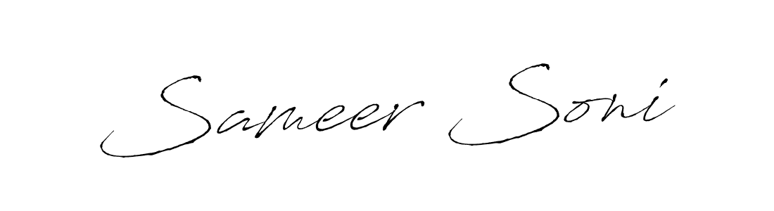 Sameer Soni stylish signature style. Best Handwritten Sign (Antro_Vectra) for my name. Handwritten Signature Collection Ideas for my name Sameer Soni. Sameer Soni signature style 6 images and pictures png