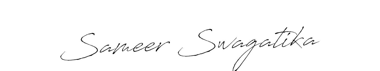 Also You can easily find your signature by using the search form. We will create Sameer Swagatika name handwritten signature images for you free of cost using Antro_Vectra sign style. Sameer Swagatika signature style 6 images and pictures png