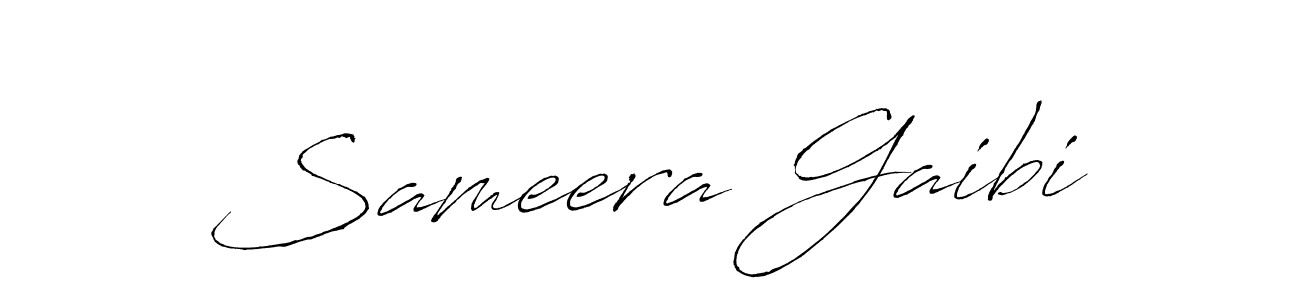 Design your own signature with our free online signature maker. With this signature software, you can create a handwritten (Antro_Vectra) signature for name Sameera Gaibi. Sameera Gaibi signature style 6 images and pictures png