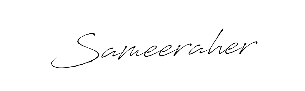 How to make Sameeraher signature? Antro_Vectra is a professional autograph style. Create handwritten signature for Sameeraher name. Sameeraher signature style 6 images and pictures png