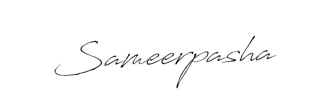 Create a beautiful signature design for name Sameerpasha. With this signature (Antro_Vectra) fonts, you can make a handwritten signature for free. Sameerpasha signature style 6 images and pictures png