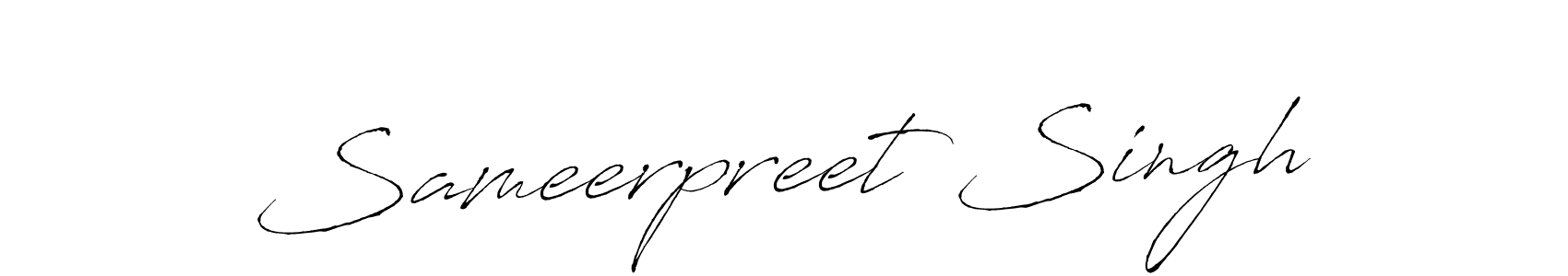 Sameerpreet Singh stylish signature style. Best Handwritten Sign (Antro_Vectra) for my name. Handwritten Signature Collection Ideas for my name Sameerpreet Singh. Sameerpreet Singh signature style 6 images and pictures png