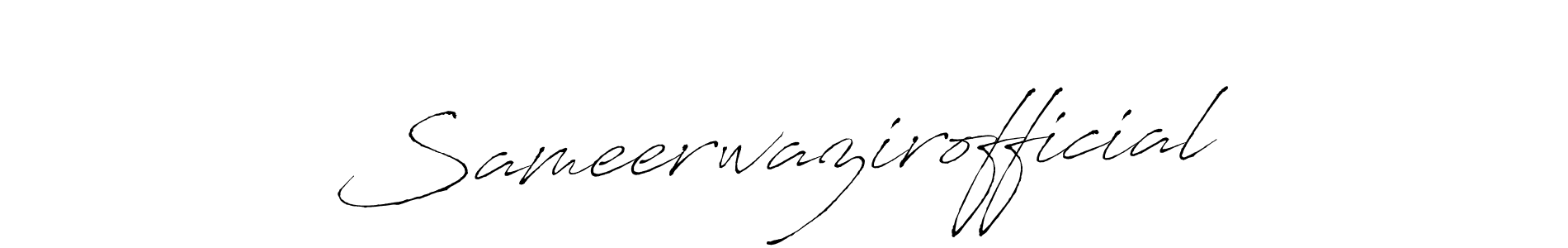 It looks lik you need a new signature style for name Sameerwazirofficial. Design unique handwritten (Antro_Vectra) signature with our free signature maker in just a few clicks. Sameerwazirofficial signature style 6 images and pictures png