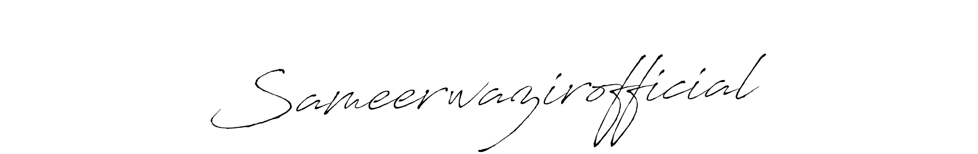 The best way (Antro_Vectra) to make a short signature is to pick only two or three words in your name. The name Sameerwazirofficial include a total of six letters. For converting this name. Sameerwazirofficial signature style 6 images and pictures png