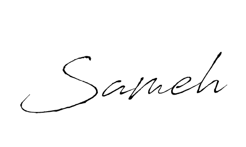 Design your own signature with our free online signature maker. With this signature software, you can create a handwritten (Antro_Vectra) signature for name Sameh. Sameh signature style 6 images and pictures png