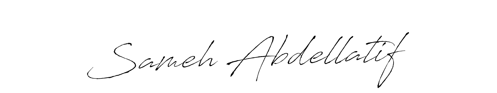 How to make Sameh Abdellatif name signature. Use Antro_Vectra style for creating short signs online. This is the latest handwritten sign. Sameh Abdellatif signature style 6 images and pictures png