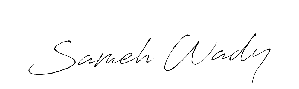 Make a beautiful signature design for name Sameh Wady. With this signature (Antro_Vectra) style, you can create a handwritten signature for free. Sameh Wady signature style 6 images and pictures png