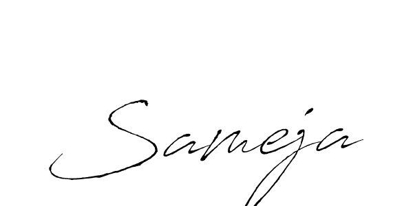 Make a beautiful signature design for name Sameja. With this signature (Antro_Vectra) style, you can create a handwritten signature for free. Sameja signature style 6 images and pictures png