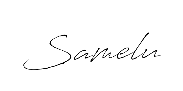 Similarly Antro_Vectra is the best handwritten signature design. Signature creator online .You can use it as an online autograph creator for name Samelu. Samelu signature style 6 images and pictures png