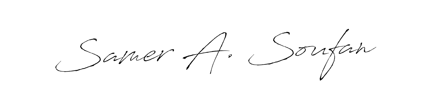 The best way (Antro_Vectra) to make a short signature is to pick only two or three words in your name. The name Samer A. Soufan include a total of six letters. For converting this name. Samer A. Soufan signature style 6 images and pictures png
