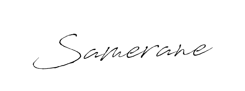 Similarly Antro_Vectra is the best handwritten signature design. Signature creator online .You can use it as an online autograph creator for name Samerane. Samerane signature style 6 images and pictures png