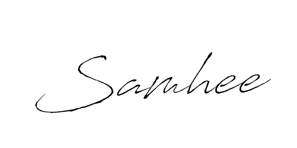 Samhee stylish signature style. Best Handwritten Sign (Antro_Vectra) for my name. Handwritten Signature Collection Ideas for my name Samhee. Samhee signature style 6 images and pictures png