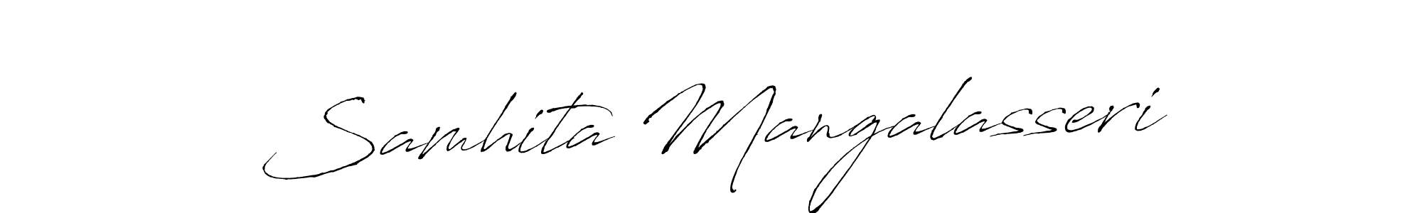Similarly Antro_Vectra is the best handwritten signature design. Signature creator online .You can use it as an online autograph creator for name Samhita Mangalasseri. Samhita Mangalasseri signature style 6 images and pictures png