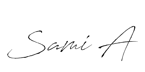 Make a beautiful signature design for name Sami A. Use this online signature maker to create a handwritten signature for free. Sami A signature style 6 images and pictures png