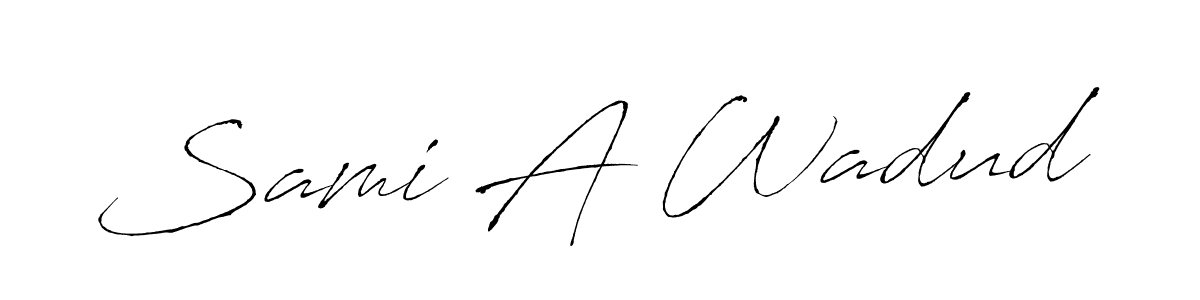 Antro_Vectra is a professional signature style that is perfect for those who want to add a touch of class to their signature. It is also a great choice for those who want to make their signature more unique. Get Sami A Wadud name to fancy signature for free. Sami A Wadud signature style 6 images and pictures png