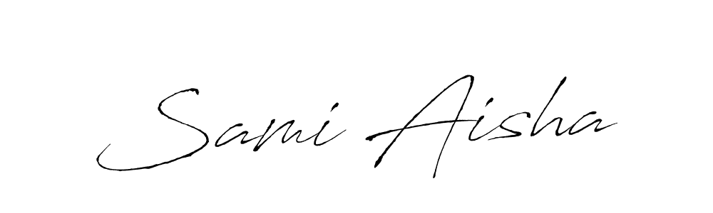 You should practise on your own different ways (Antro_Vectra) to write your name (Sami Aisha) in signature. don't let someone else do it for you. Sami Aisha signature style 6 images and pictures png