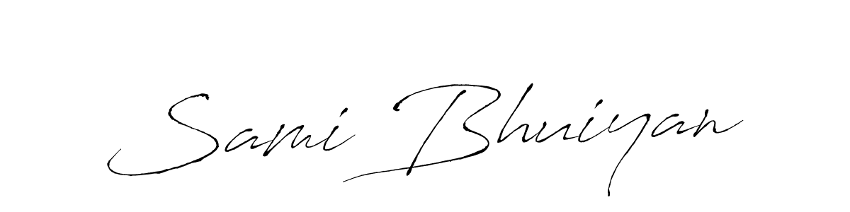 How to make Sami Bhuiyan name signature. Use Antro_Vectra style for creating short signs online. This is the latest handwritten sign. Sami Bhuiyan signature style 6 images and pictures png