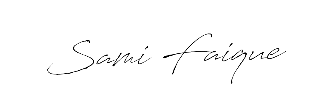 You should practise on your own different ways (Antro_Vectra) to write your name (Sami Faique) in signature. don't let someone else do it for you. Sami Faique signature style 6 images and pictures png