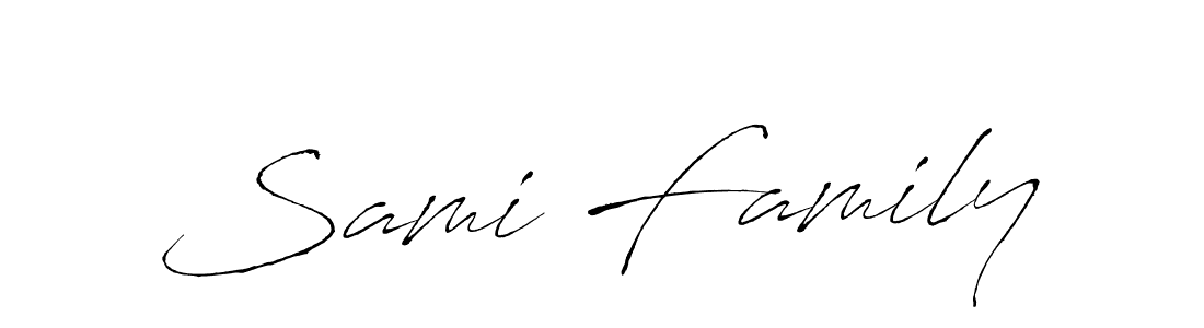 Also we have Sami Family name is the best signature style. Create professional handwritten signature collection using Antro_Vectra autograph style. Sami Family signature style 6 images and pictures png