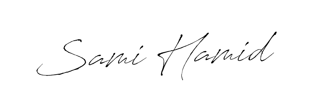 This is the best signature style for the Sami Hamid name. Also you like these signature font (Antro_Vectra). Mix name signature. Sami Hamid signature style 6 images and pictures png