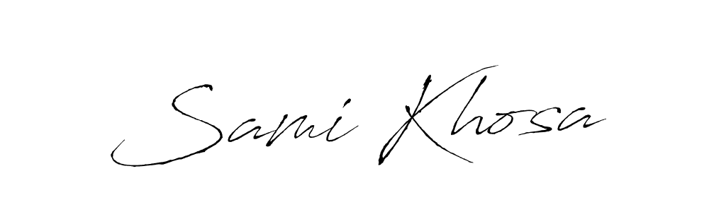 Create a beautiful signature design for name Sami Khosa. With this signature (Antro_Vectra) fonts, you can make a handwritten signature for free. Sami Khosa signature style 6 images and pictures png