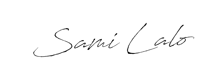 Use a signature maker to create a handwritten signature online. With this signature software, you can design (Antro_Vectra) your own signature for name Sami Lalo. Sami Lalo signature style 6 images and pictures png