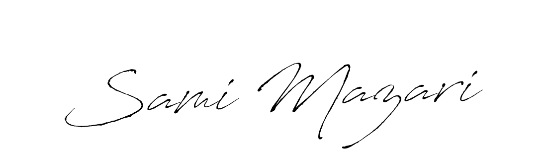 Design your own signature with our free online signature maker. With this signature software, you can create a handwritten (Antro_Vectra) signature for name Sami Mazari. Sami Mazari signature style 6 images and pictures png