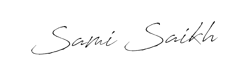 Also You can easily find your signature by using the search form. We will create Sami Saikh name handwritten signature images for you free of cost using Antro_Vectra sign style. Sami Saikh signature style 6 images and pictures png