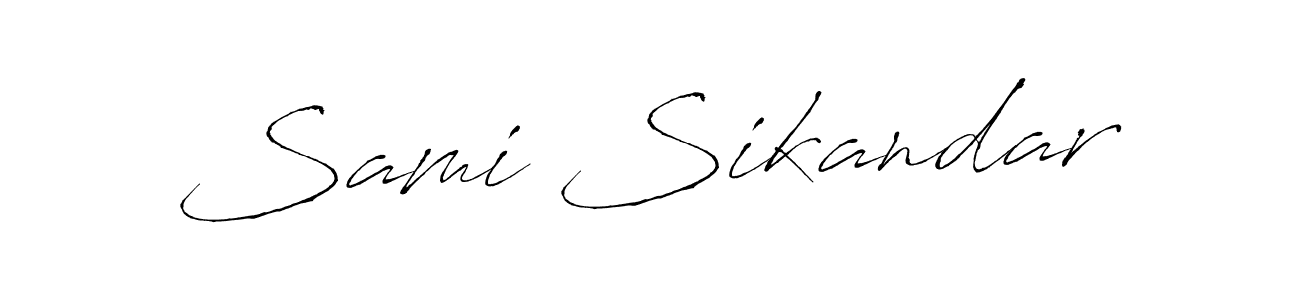 It looks lik you need a new signature style for name Sami Sikandar. Design unique handwritten (Antro_Vectra) signature with our free signature maker in just a few clicks. Sami Sikandar signature style 6 images and pictures png