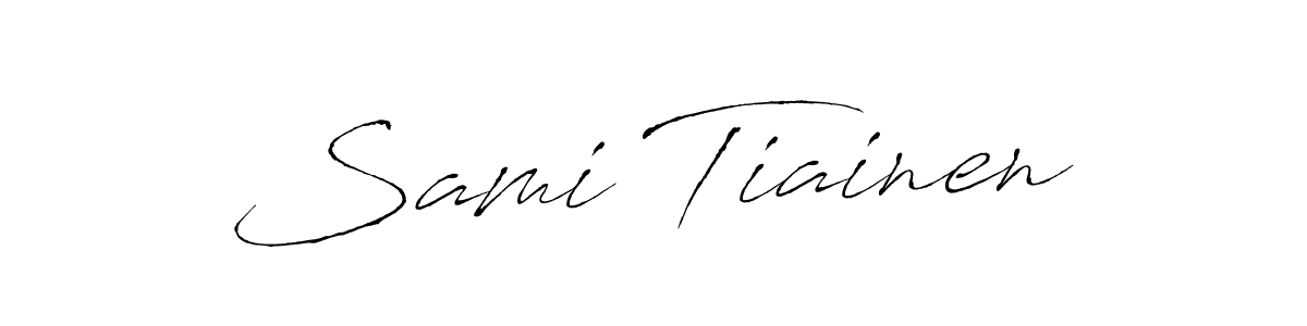 This is the best signature style for the Sami Tiainen name. Also you like these signature font (Antro_Vectra). Mix name signature. Sami Tiainen signature style 6 images and pictures png