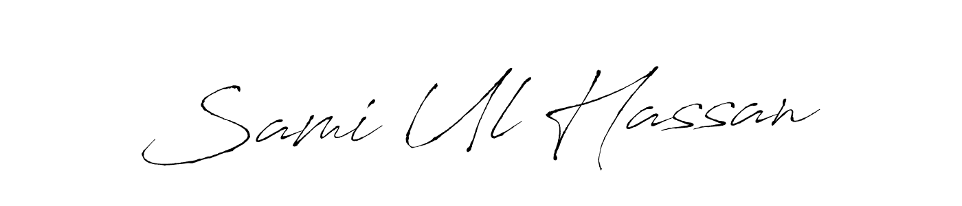 Similarly Antro_Vectra is the best handwritten signature design. Signature creator online .You can use it as an online autograph creator for name Sami Ul Hassan. Sami Ul Hassan signature style 6 images and pictures png