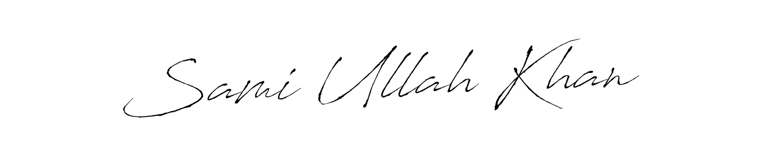 Sami Ullah Khan stylish signature style. Best Handwritten Sign (Antro_Vectra) for my name. Handwritten Signature Collection Ideas for my name Sami Ullah Khan. Sami Ullah Khan signature style 6 images and pictures png