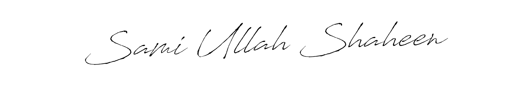 Design your own signature with our free online signature maker. With this signature software, you can create a handwritten (Antro_Vectra) signature for name Sami Ullah Shaheen. Sami Ullah Shaheen signature style 6 images and pictures png