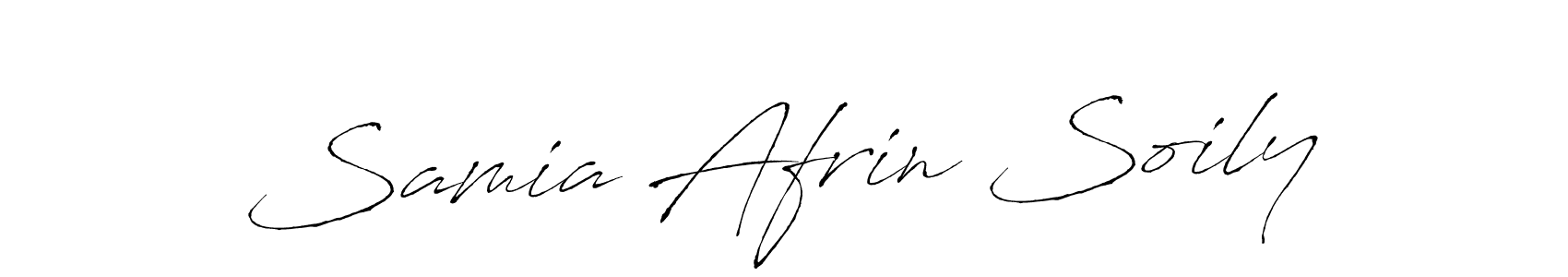 The best way (Antro_Vectra) to make a short signature is to pick only two or three words in your name. The name Samia Afrin Soily include a total of six letters. For converting this name. Samia Afrin Soily signature style 6 images and pictures png