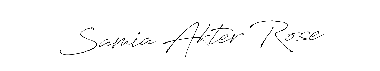 Create a beautiful signature design for name Samia Akter Rose. With this signature (Antro_Vectra) fonts, you can make a handwritten signature for free. Samia Akter Rose signature style 6 images and pictures png