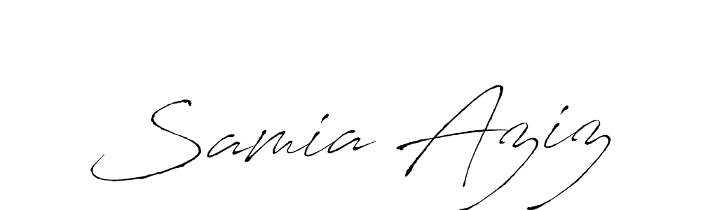 Design your own signature with our free online signature maker. With this signature software, you can create a handwritten (Antro_Vectra) signature for name Samia Aziz. Samia Aziz signature style 6 images and pictures png