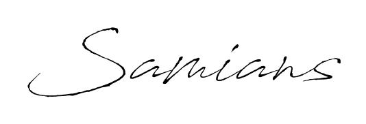You should practise on your own different ways (Antro_Vectra) to write your name (Samians) in signature. Don't let someone else do it for you. Samians signature style 6 images and pictures png