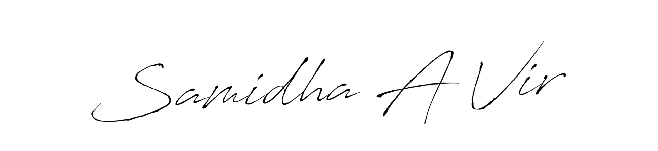 How to make Samidha A Vir signature? Antro_Vectra is a professional autograph style. Create handwritten signature for Samidha A Vir name. Samidha A Vir signature style 6 images and pictures png