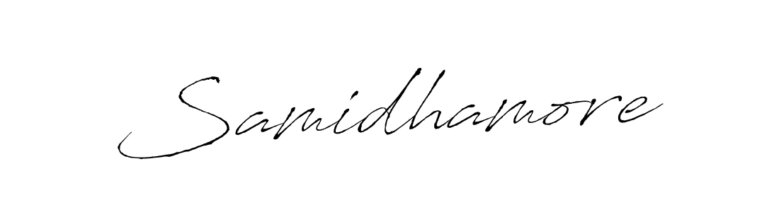 Make a beautiful signature design for name Samidhamore. With this signature (Antro_Vectra) style, you can create a handwritten signature for free. Samidhamore signature style 6 images and pictures png