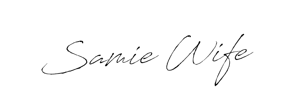 Design your own signature with our free online signature maker. With this signature software, you can create a handwritten (Antro_Vectra) signature for name Samie Wife. Samie Wife signature style 6 images and pictures png