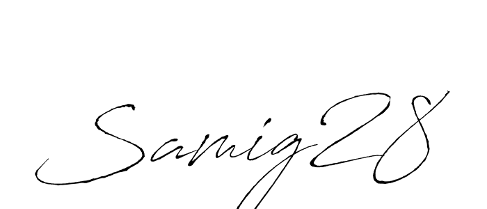 You should practise on your own different ways (Antro_Vectra) to write your name (Samig28) in signature. don't let someone else do it for you. Samig28 signature style 6 images and pictures png