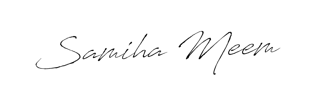 Antro_Vectra is a professional signature style that is perfect for those who want to add a touch of class to their signature. It is also a great choice for those who want to make their signature more unique. Get Samiha Meem name to fancy signature for free. Samiha Meem signature style 6 images and pictures png